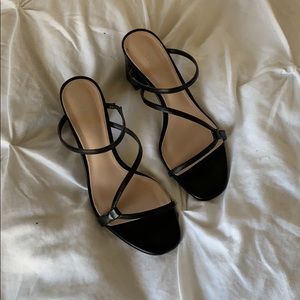 Zara black strappy heels